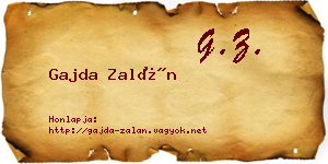 Gajda Zalán névjegykártya